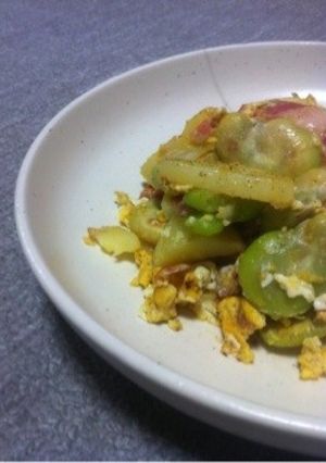 そら豆とジャガ芋の大蒜マヨチャンプルー-レシピのメイン写真