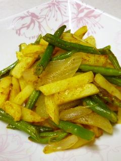 夏バテ予防!いんげんのカレー炒め-レシピのメイン写真