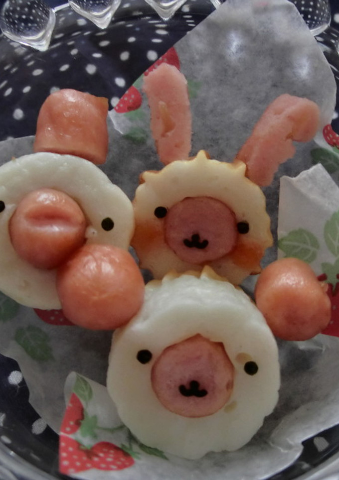 ちくわとﾎﾟｰｸﾋﾞｯﾂで～動物さん♪-レシピのメイン写真