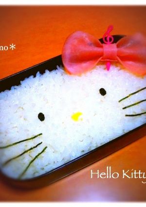 詰め弁対応＊簡単キティちゃん(キャラ弁)-レシピのメイン写真