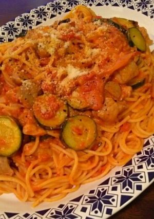 簡単に！チキンのトマトクリームパスタ-レシピのメイン写真