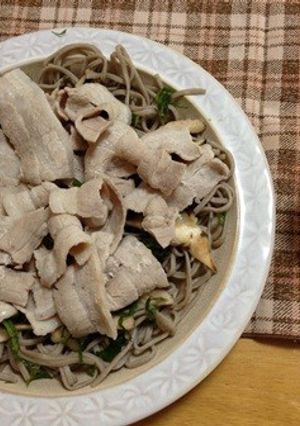 さっぱり梅ドレしいたけ蕎麦-レシピのメイン写真
