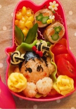 三つ編みのお団子☆キャラ弁-レシピのメイン写真