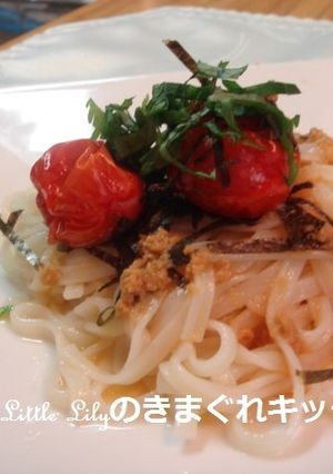 焼きトマトのごまだれうどん-レシピのメイン写真