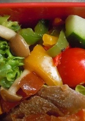 お弁当用しめじとパプリカのカレー醤油和え-レシピのメイン写真