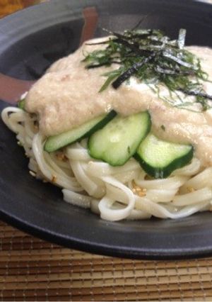 簡単さっぱり!冷やしうどんの梅豆腐ソース-レシピのメイン写真
