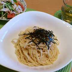 รูปของ シンプルであっさりおいしいたらこパスタ♪
