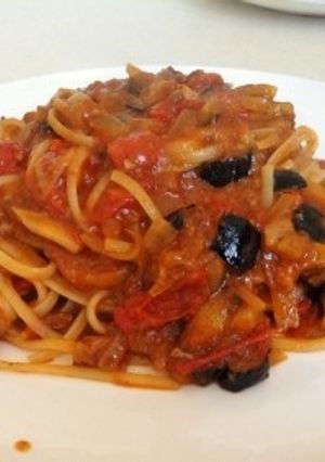 揚げ茄子とトマトのパスタ（シチリアーナ）-レシピのメイン写真