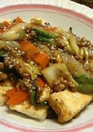木綿豆腐の野菜あんかけのせ-レシピのメイン写真