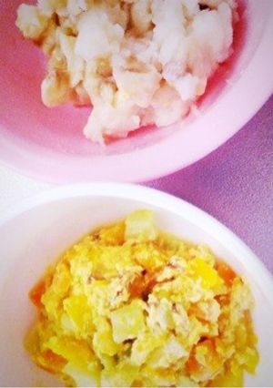 離乳食♡8ヶ月バナナパン粥&野菜煮-レシピのメイン写真