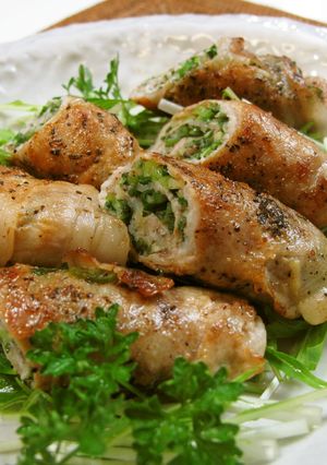 豚肉の薬味ロール焼　香ばしく-レシピのメイン写真