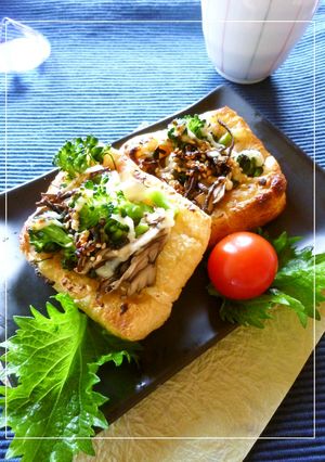 舞茸とブロッコリー　薄揚げ焼き-レシピのメイン写真