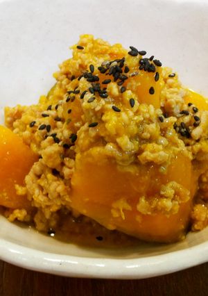 時短！南瓜とひき肉の味噌煮込み✩濃く旨！-レシピのメイン写真