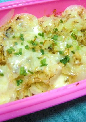 簡単!❤新玉ねぎのおかかチーズ焼き❤-レシピのメイン写真
