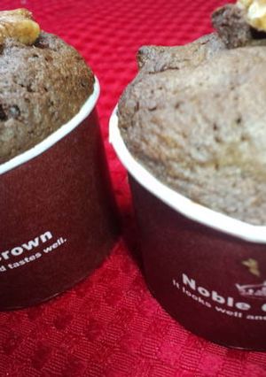 混ぜるだけ！濃厚くるみチョコカップケーキ-レシピのメイン写真