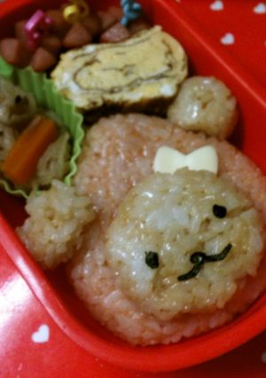 キャラ弁　いちごクマ-レシピのメイン写真