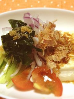 ポン酢とごま油のお豆腐サラダ-レシピのメイン写真