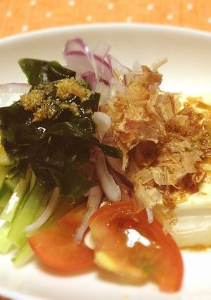 ポン酢とごま油のお豆腐サラダ-レシピのメイン写真