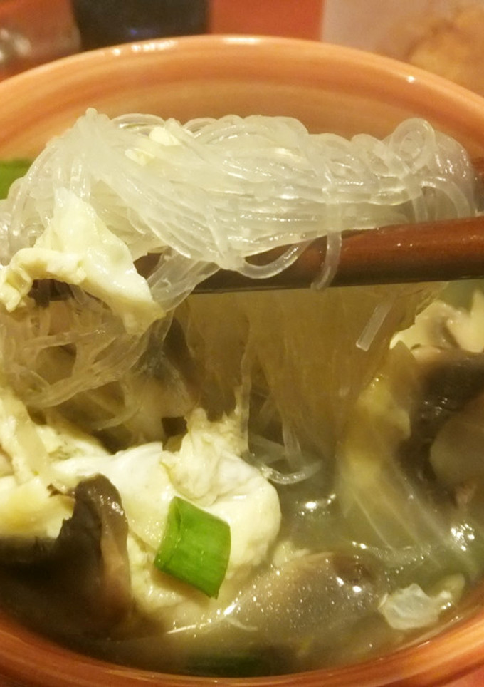 中華風ふんわり卵と野菜の春雨スープ-レシピのメイン写真