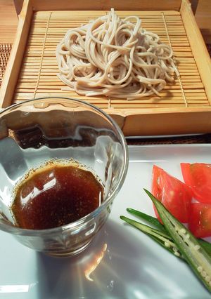 夏野菜といただく カレーつゆ冷蕎麦-レシピのメイン写真