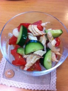 夏野菜のささみサラダ-レシピのメイン写真