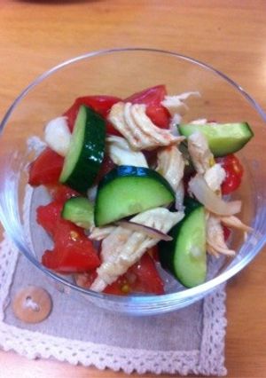 夏野菜のささみサラダ-レシピのメイン写真
