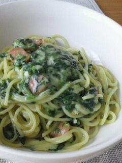 ほうれん草のクリームパスタ-レシピのメイン写真