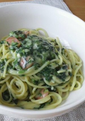 ほうれん草のクリームパスタ-レシピのメイン写真