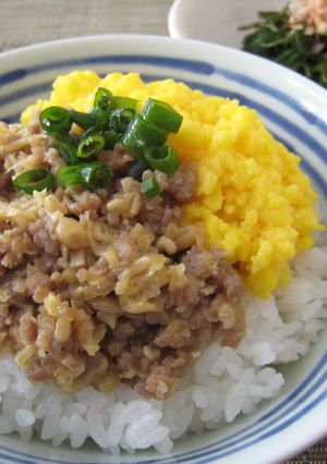 お財布レスキュー☆えのきで増量そぼろ-レシピのメイン写真