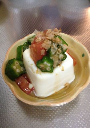 冷凍オクラで冷や奴のトッピング!-レシピのメイン写真