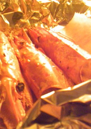 海老の頭のクレイジーソルトオーブン焼き-レシピのメイン写真