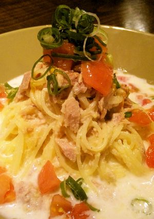 ツナとトマトの冷製クリームパスタ-レシピのメイン写真