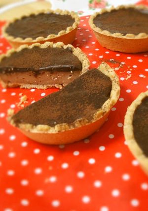 濃厚♡2層の♡チョコチーズタルト-レシピのメイン写真