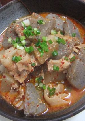 豚バラとこんにゃくの味噌煮(圧力鍋使用)-レシピのメイン写真