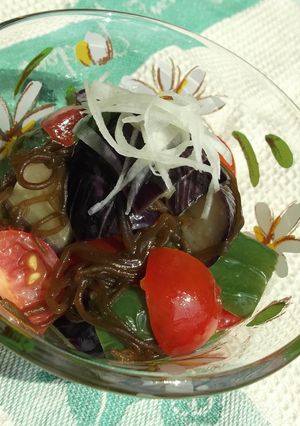 もずく酢で★夏野菜の揚げびたし風-レシピのメイン写真