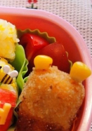 コロッケでプーさん☆キャラ弁-レシピのメイン写真