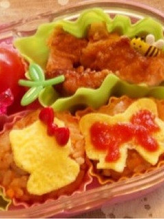 簡単オムライス☆キャラ弁-レシピのメイン写真