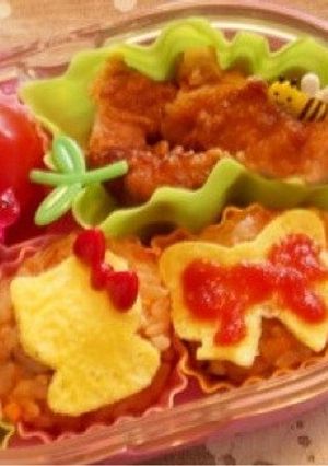 簡単オムライス☆キャラ弁-レシピのメイン写真