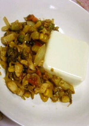 ヘルシー！ドライサバカレー豆腐-レシピのメイン写真