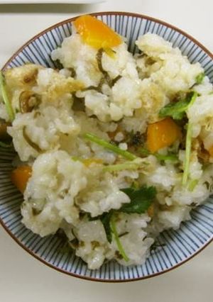 揚げ里芋とめかぶの混ぜご飯-レシピのメイン写真