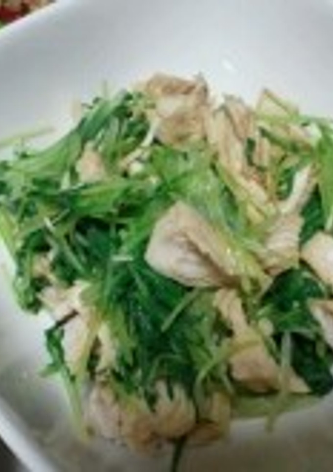 ささ身と水菜のからし和え♪簡単ヘルシー-レシピのメイン写真
