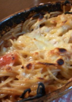 魚焼きグリルde　時短！デミソースパスタ-レシピのメイン写真
