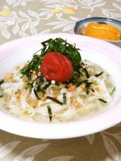 ササッとできちゃう♪冷たいお茶漬けうどん-レシピのメイン写真