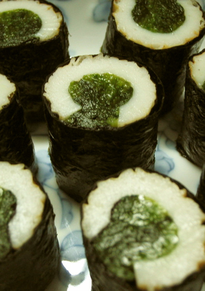 ♪ほうれん草inちくわの海苔巻き♪-レシピのメイン写真