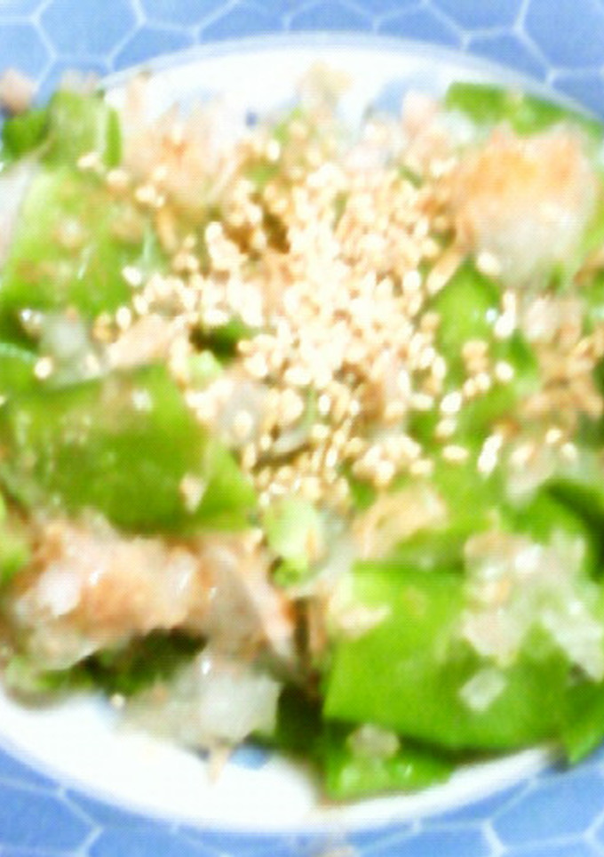 刻み絹さやのおろしおかか胡麻油和え-レシピのメイン写真