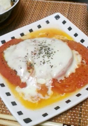 簡単☆トマトのモッツァレラチーズ焼き-レシピのメイン写真