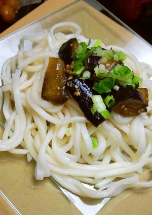 簡単☆ヘルシー　てりてり甘辛煮なすうどん-レシピのメイン写真