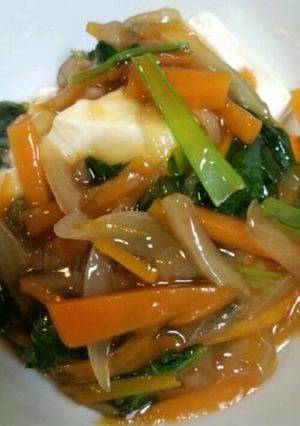 すくい豆腐のかきたま野菜あん。-レシピのメイン写真