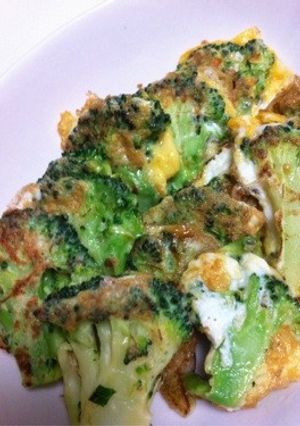ブロッコリーの卵衣焼き♪-レシピのメイン写真