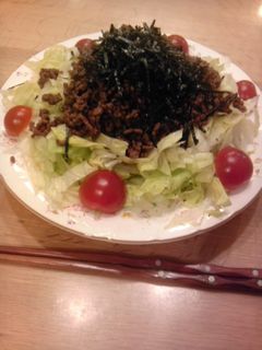 レタスと素麺でジャージャー麺-レシピのメイン写真